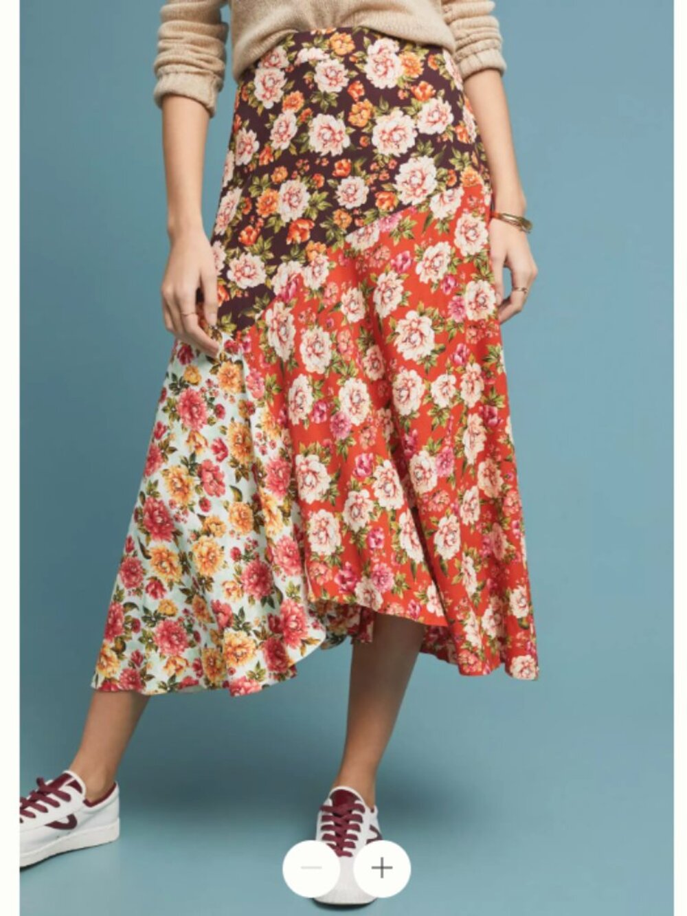 Farm Rio Patchwork Floral Skirt